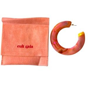 Cult Gaia single pink Kennedy earring in Carnation, with box